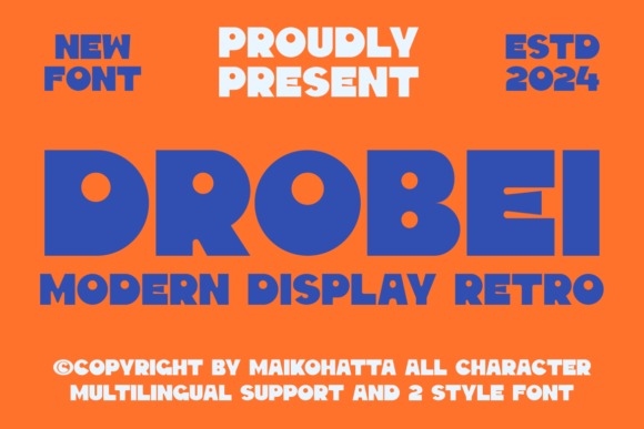 Drobei Font: A Cheerful Typeface for Makers