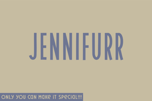 Jennifurr: A Handwritten Typeface for Editorial Design