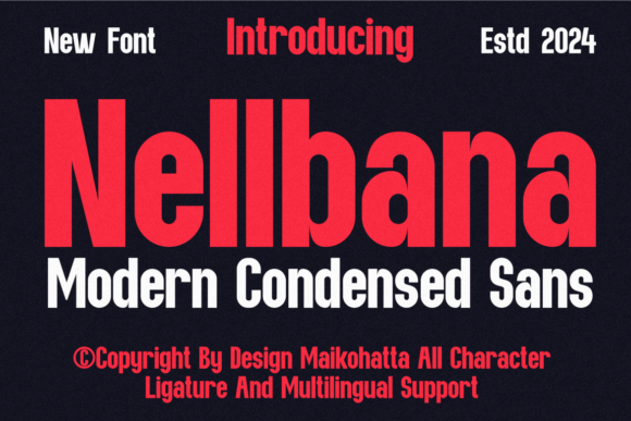 Nellbana: A Condensed Typeface for Modern Web Design