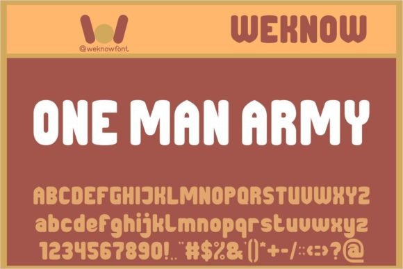 One Man Army: The Bold Display Font for Marketers