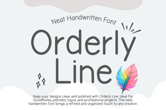 Orderly Line Font for Crafters