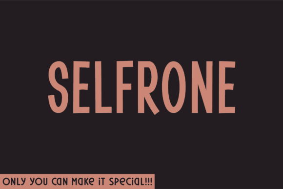 Selfrone: A Handwritten Font for Editorial Design